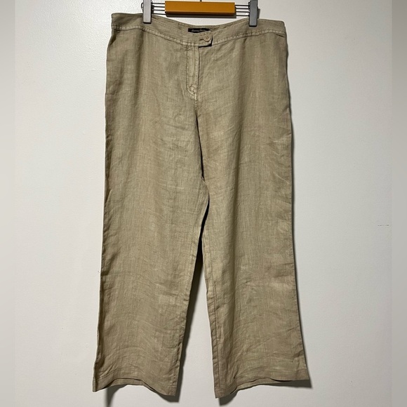 Tommy Bahama Leigh Fit Linen Pants Beige Women’s Size 12 – Relaxed Resort Style - Picture 2 of 10